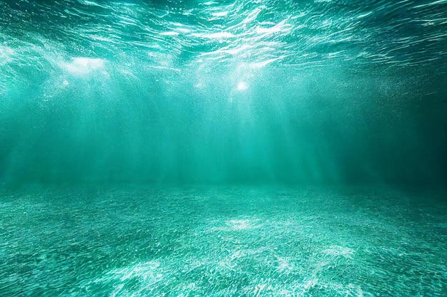 Fond d'océan de vagues sous-marines bleues