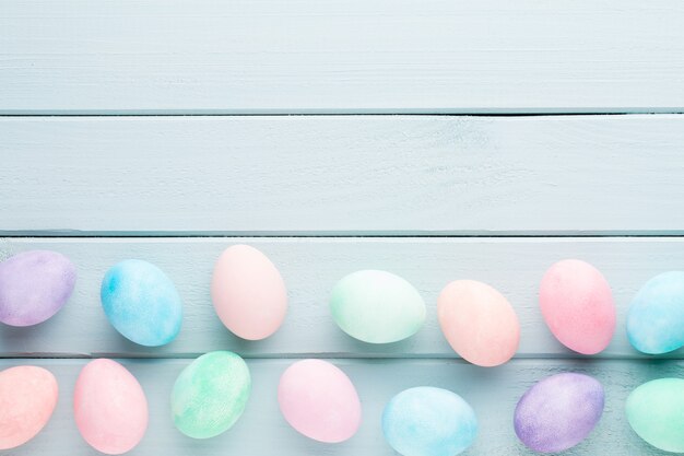 Fond d'oeufs de Pâques pastel.