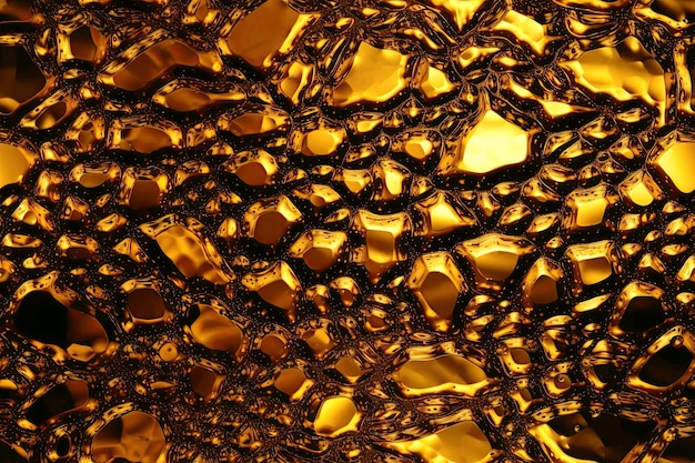 Fond d'or avec une texture or brillant sans soudure avec motif illustration AI générative