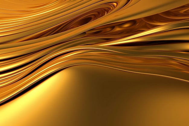 Fond d'or avec une vague