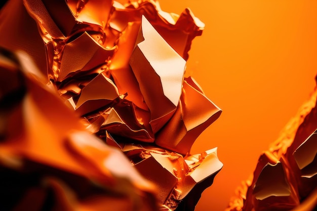 Fond orange avec beaucoup de papier et le mot " dessus "