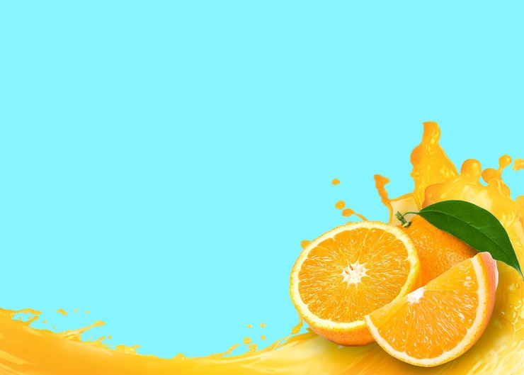 Photo fond orange de jus