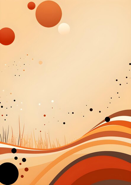 un fond orange et noir abstrait avec des cercles Abstrait fond de cœurs bruns Invitation