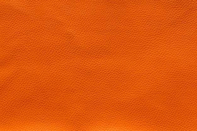 Fond Orange De Texture De Feuille De Cuir Orange