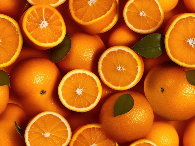 Fond d'oranges en tant qu'IA générative de tuiles sans couture