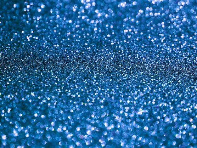 Fond de paillettes bleu vue de dessus