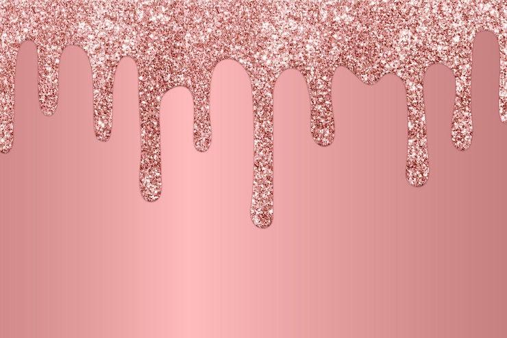 Photo fond de paillettes dégoulinant d'or rose