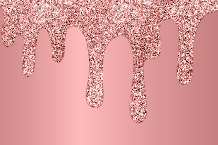 Photo fond de paillettes dégoulinant d'or rose