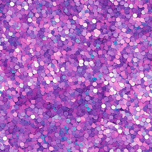 fond de paillettes violet avec des points blancs et des cercles roses et bleus IA générative