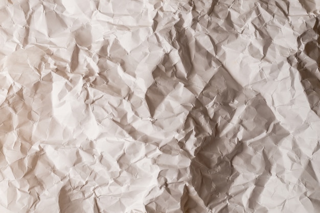 Fond de papier blanc froissé