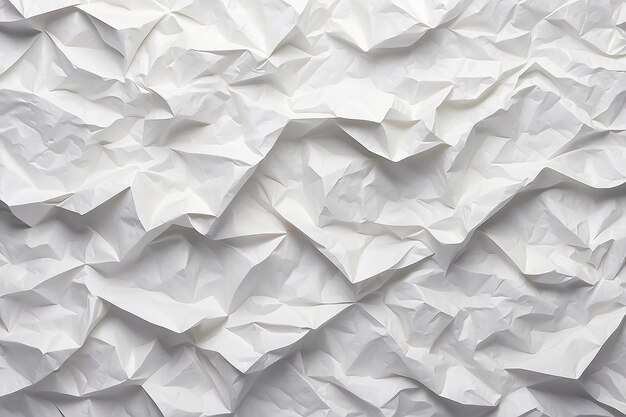 Fond de papier blanc Texture fond de papier blanc froissé forme abstraite fond avec papier d'espace pour le texte