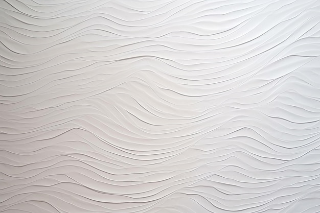 Fond de papier blanc texturé avec vagues AI générative