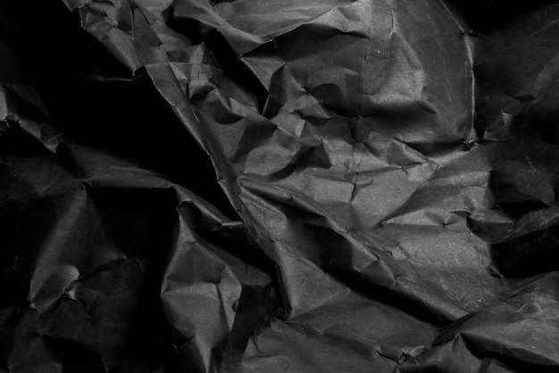 fond de papier froissé froissé noir toile de fond texture grunge