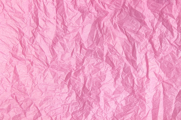 Fond de papier froissé rose délicat Beaucoup d'espace vide