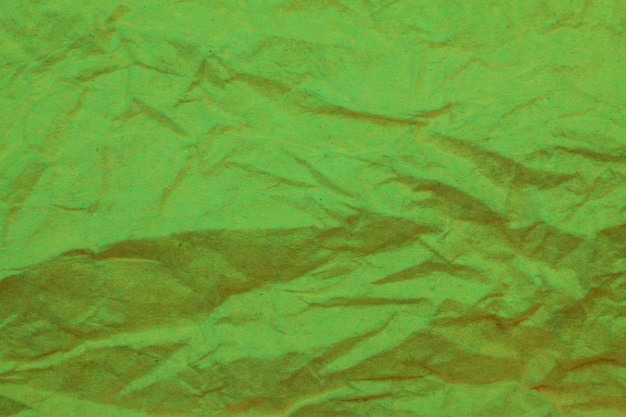 Fond De Papier Froissé Vert.