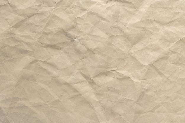 Fond de papier kraft beige froissé