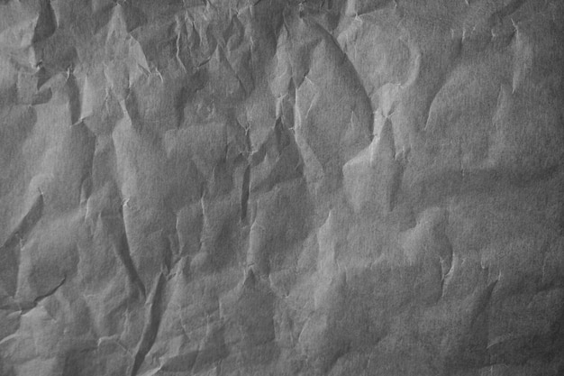 Fond de papier noir et blanc papier froissé