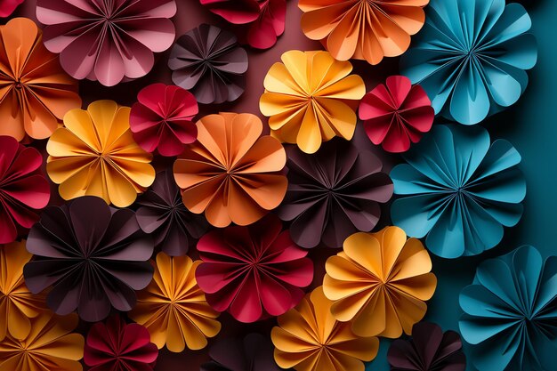 fond en papier origami coloré