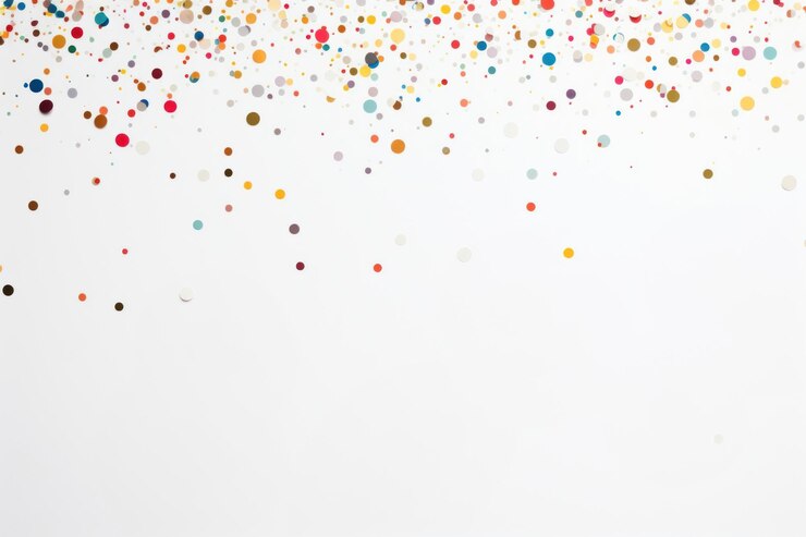 Photo des fond de papier peint blanc et des confettis pour la célébration