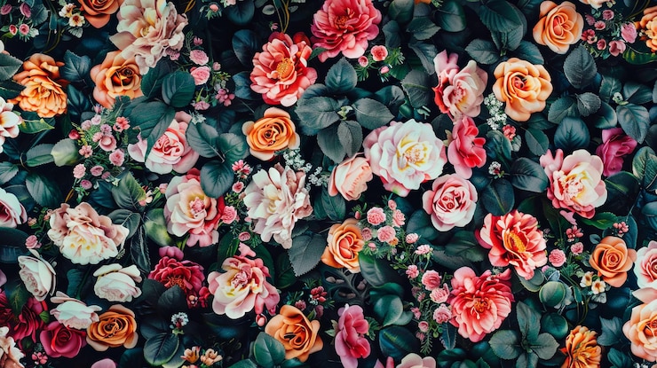 Photo fond de papier peint floral