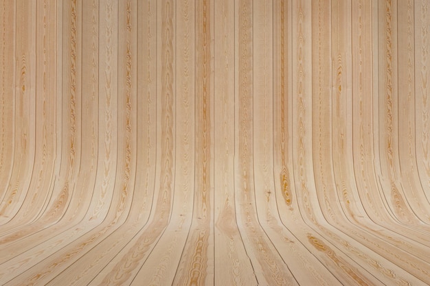 Fond de parquet en bois courbé