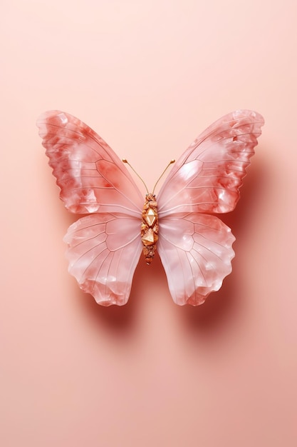 Fond pastel naturel Morpho papillon et pissenlit