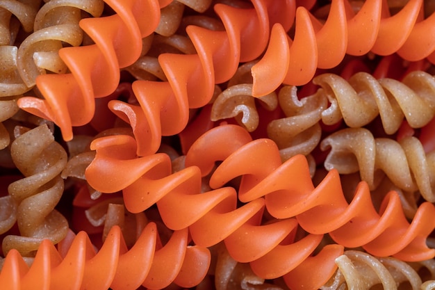 Fond de pâtes fusilli aux lentilles entières