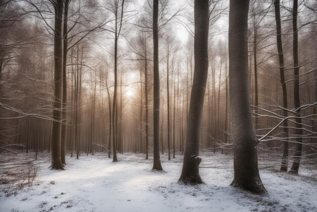 Fond de paysage enneigé d'hiver 3d