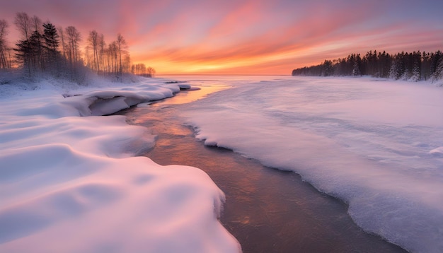 Photo fond de paysage de glace