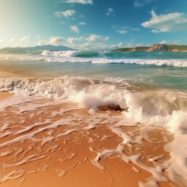 fond de paysage marin avec des vagues