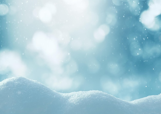 Fond de paysage de neige d'hiver pour une scène de Noël traditionnelle