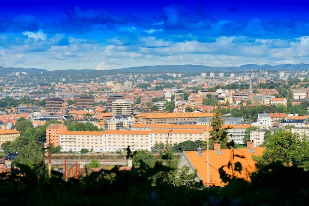 Fond de paysage urbain de la ville d'Oslo hd