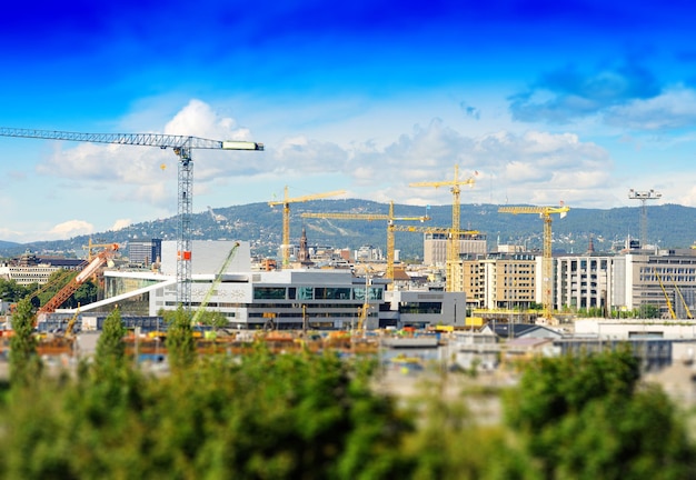 Fond de paysage urbain de la ville d'Oslo hd