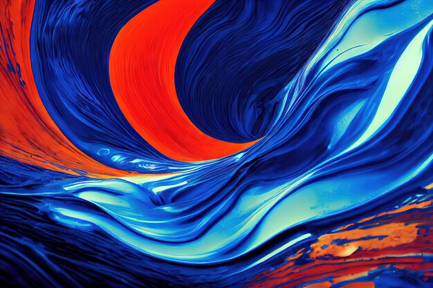 Fond de peinture colorée faite dans la technique de l'art fluide