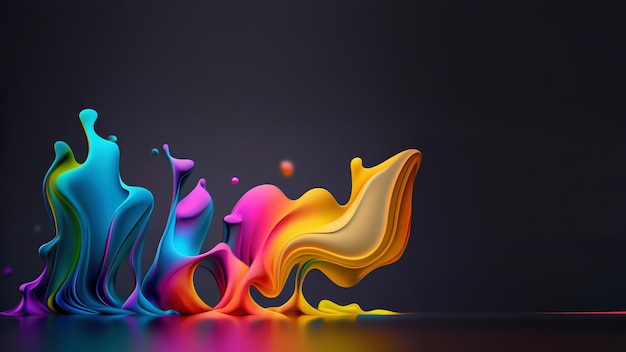 Fond de peinture colorée liquide 3D