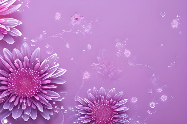 Fond de pétales de cercles d'eau composition rose réaliste avec des fleurs de brillance et de sakura