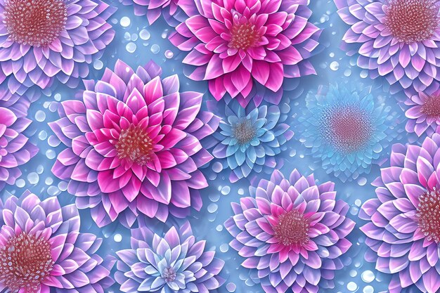 Fond de pétales de cercles d'eau composition rose réaliste avec des fleurs de brillance et de sakura