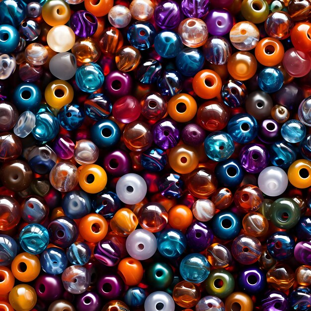 Photo fond de petites perles colorées de haute qualité