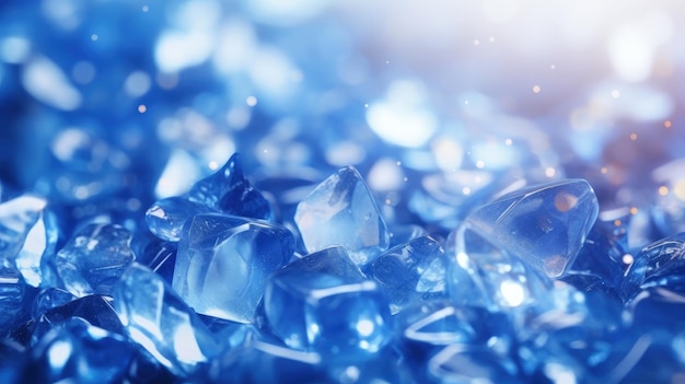 Fond avec des pierres précieuses de cristaux bleus IA générative