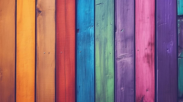 Fond de planches de bois de couleur de drapeau de fierté LGBTQ