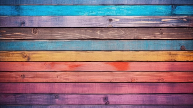 Fond de planches de bois de couleur de drapeau de fierté LGBTQ