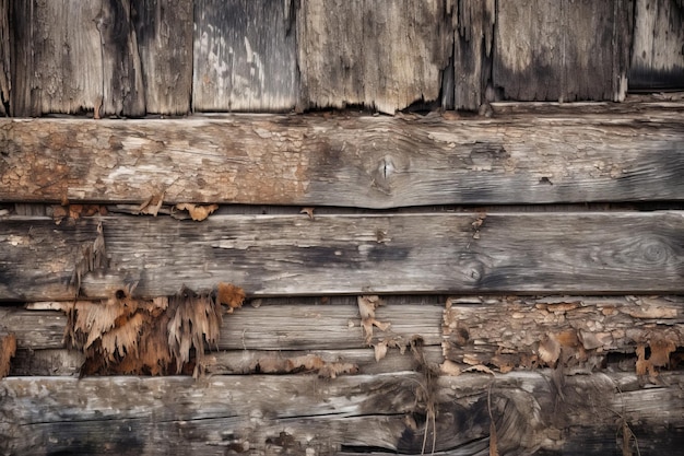 Fond de planches de bois détérioré