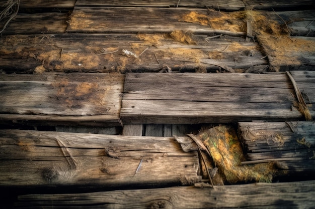 Fond de planches de bois détérioré