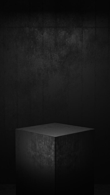 Photo fond de podium sombre réaliste rendu 3d