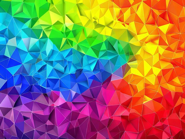 Un fond polygonal coloré avec des triangles