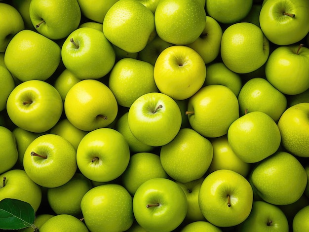 Fond de pommes jaunes et vertes