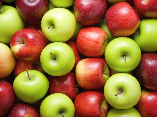 Fond de pommes rouges et vertes