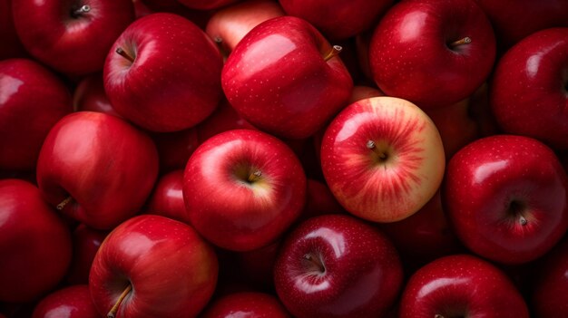 Un fond de pommes rouges