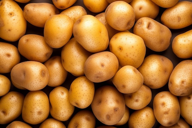 Fond de pommes de terre crues avec IA générée