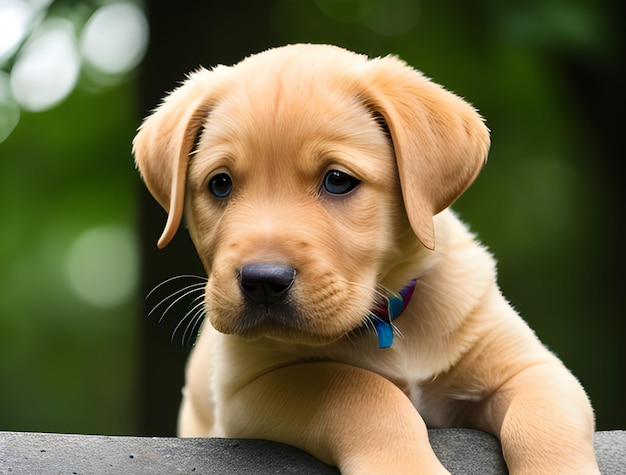 Fond de portrait de chiot Labrador retriever